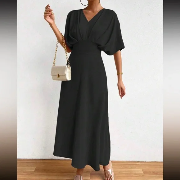 Boho batwing sleeve A line dress - Picture 4 of 5